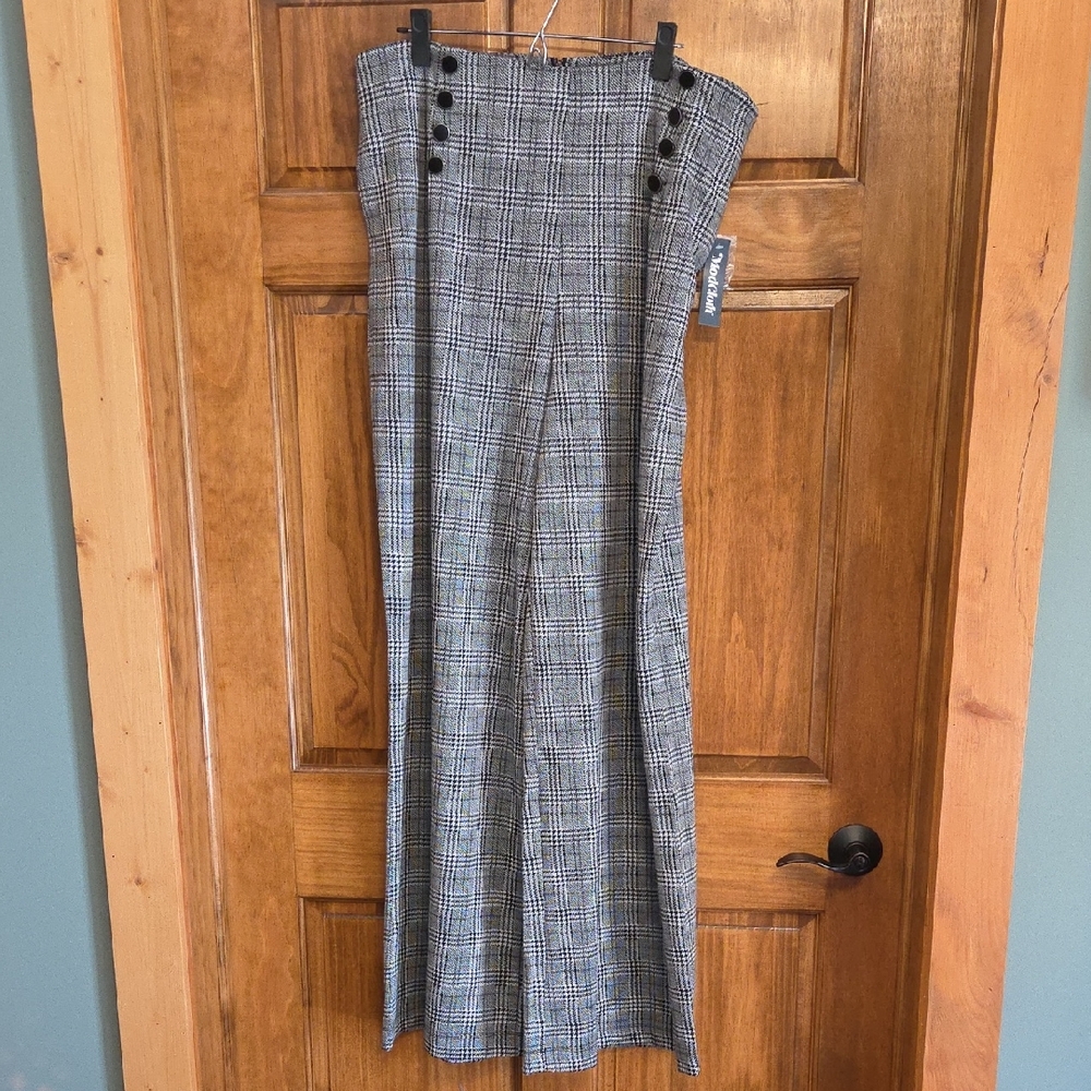 NWT Modcloth Black and White Houndstooth Sailor Pants Size 1X